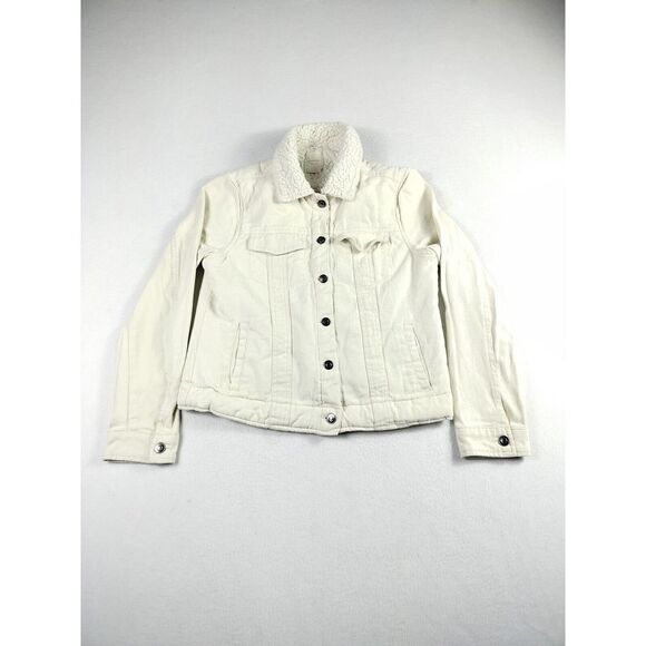 Harper Heritage Jacket Women's Small Canvas‎ Sherpa Lined Cabincore Cottagecore - Picture 1 of 9